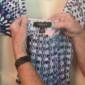 Soft rayon knit, dress with cap sleeves and elastic in the sleeves